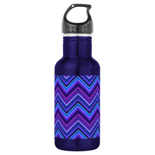 Bouteille D'eau Blue and purple zigzag (Devant)