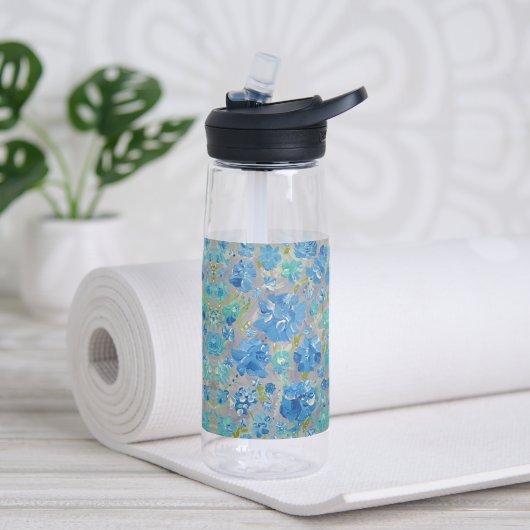 Bouteille D'eau Blue Celebration Floral Water Bottle (Évier)