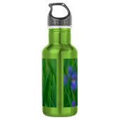 Bouteille D'eau Blue Dutch parmi les Feuilles Acier inoxydable Bot (Dos)