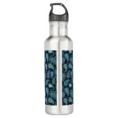 Bouteille D'eau Blue Floral Paisley Retro (Dos)