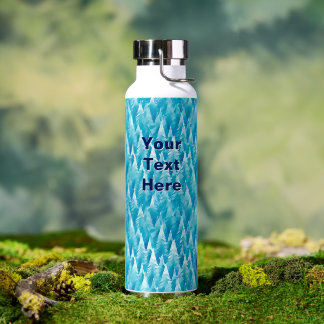 Bouteille D'eau Blue Fractal Forest Can Cooler