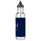 Bouteille D'eau Blue Gold Colours Professionnel Lettres initiales  (Droite)