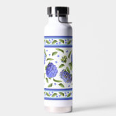 Bouteille D'eau Blue Hydrangea Fleurs Botanique Art Design (Gauche)