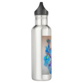 Bouteille D'eau Blue Iris Art floral Aquarelle Design (Gauche)