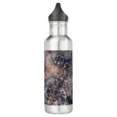 Bouteille D'eau Blue & Rose Gold Paint Splatter Abstract Glamour (Gauche)