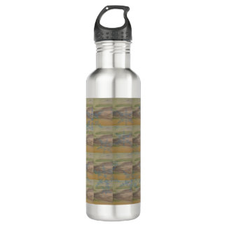 Bouteille D'eau Blue Snowflakes on the Seashore Water Bottle