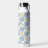 Bouteille D'eau Blue Tile French Country Lemon Pattern (Avant)