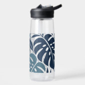 Bouteille D'eau Blue Tropical Leaf Wrap Pattern (Gauche)