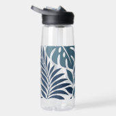 Bouteille D'eau Blue Tropical Leaf Wrap Pattern (Droite)