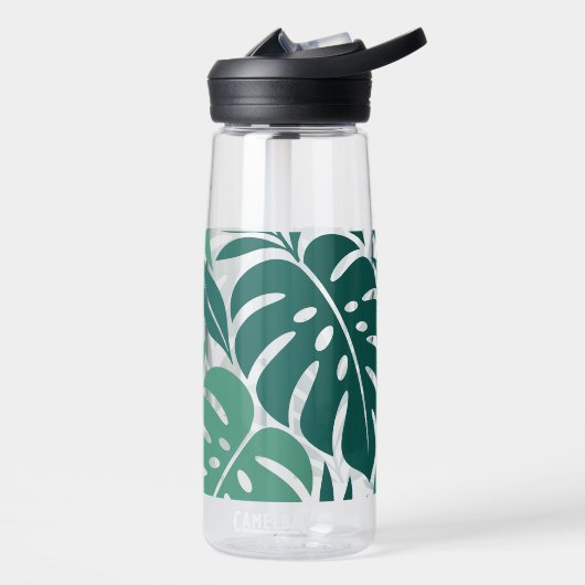 Bouteille D'eau Blue Tropical Leaf Wrap Pattern (Gauche)
