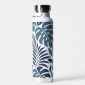 Bouteille D'eau Blue Tropical Leaf Wrap Pattern (Plage)