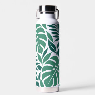 Bouteille D'eau Blue Tropical Leaf Wrap Pattern