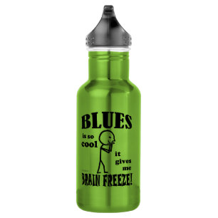 Bouteille D'eau Blues, gel du cerveau
