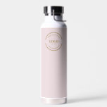 Bouteille D'eau Blush Pink Gold Business Logo Code QR<br><div class="desc">Faites une déclaration avec le logo de votre entreprise sur une bouteille d'eau rose vif professionnelle. Augmentez le trafic Web et le fiançailles client avec le générateur de code QR personnalisé sur la bouteille, qui peut se lier directement à votre site Web. Ne manquez pas cette occasion promotionnelle unique !...</div>
