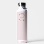 Bouteille D'eau Blush Pink Gold Business Logo Code QR<br><div class="desc">Faites une déclaration avec le logo de votre entreprise sur une bouteille d'eau rose vif professionnelle. Augmentez le trafic Web et le fiançailles client avec le générateur de code QR personnalisé sur la bouteille, qui peut se lier directement à votre site Web. Ne manquez pas cette occasion promotionnelle unique !...</div>