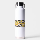 Bouteille D'eau Bobcats Checkerboard Water Bottle: Gold (Avant)