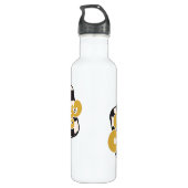 Bouteille D'eau Bobcats Checkerboard Water Bottle: Gold v2 (Dos)