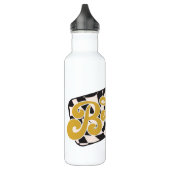 Bouteille D'eau Bobcats Checkerboard Water Bottle: Gold v2 (Gauche)