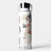 Bouteille D'eau Boho Aquarelle Tropical Floral Bouquet MOM (Arrière)