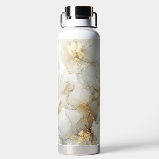 Bouteille D'eau Boho Chic Abstrait or Aquarelle marbre (Plage)