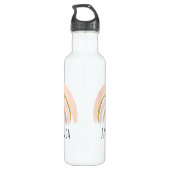 Bouteille D'eau Boho élégant arc-en-ciel rose et or (Dos)