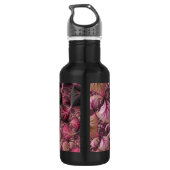 Bouteille D'eau Boho Funky Eclectique Rose Noir Abstrait Fractal (Dos)