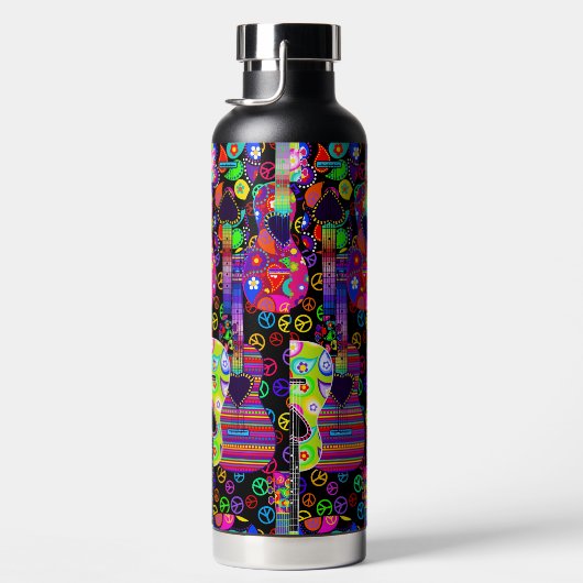 Bouteille D'eau Boho Guitares Belle (Droite)