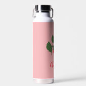 Bouteille D'eau Boho Strawberry Fruit Pink Personalized Name (Avant)