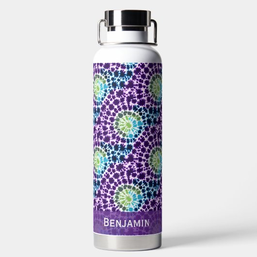 Bouteille D'eau Boho violet vert Turquoise Cravate-Motif (Plage)