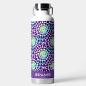 Bouteille D'eau Boho violet vert Turquoise Cravate-Motif (Avant)