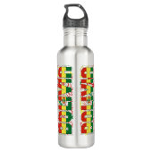 Bouteille D'eau Bolivie Drapeau patriotique (Dos)