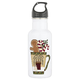 Bouteille D'eau Bonhomme en pain d'épice de Noël
