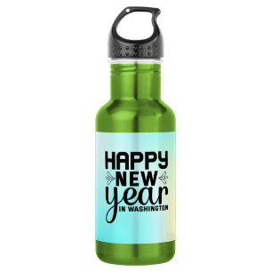 Bouteille D'eau Bonne année à Washington-54688