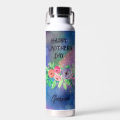 Bouteille D'eau Bonne fête des mères Floral Bokeh (Avant)