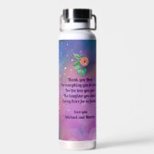 Bouteille D'eau Bonne fête des mères Floral Bokeh (Arrière)