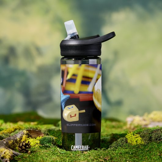 Bouteille D'eau Bonne Hanoukka Star de David menorah Dreidel Slipp (Extérieur)