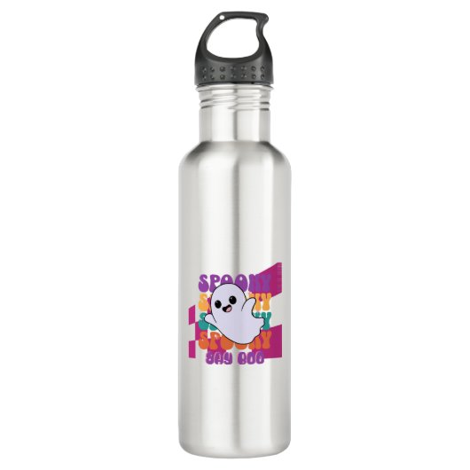 Bouteille D'eau Boo effrayant (Devant)