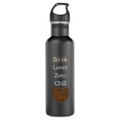 Bouteille D'eau Book Lover Zero Chill Black Water Bottle (Devant)