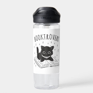 Bouteille D'eau Booktrovert chat avec livre et étoiles