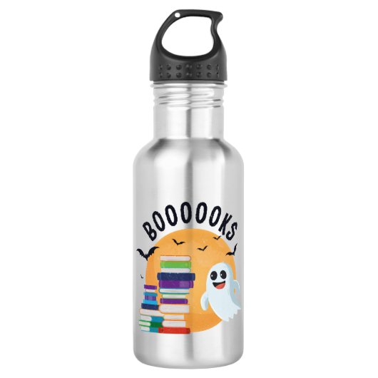 Bouteille D'eau Booooooks Halloween, Booooks Cute Halloween (Devant)