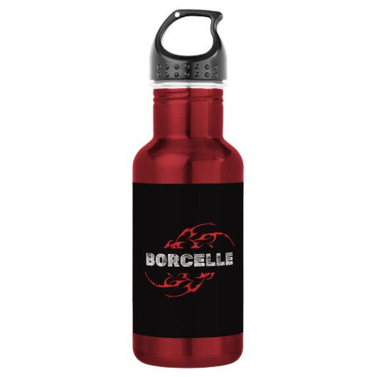 Bouteille D'eau BORCELLE Emblème de Flamme Tribale (Devant)