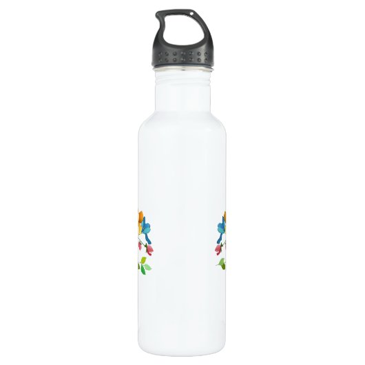 Bouteille D'eau Bordure florale de la servante (Dos)