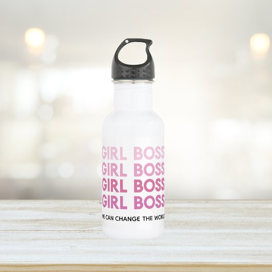 Bouteille D'eau Boss de fille rose moderne Meilleur cadeau de fill