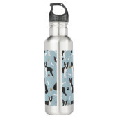 Bouteille D'eau Boston Terrier Bones and Paws (Dos)