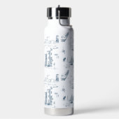 Bouteille D'eau Boston Toile Blue (Gym)