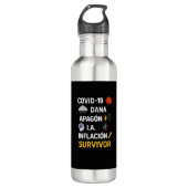 Bouteille D'eau Botella acero inoxidable “Survivor” – Humor digita (Devant)