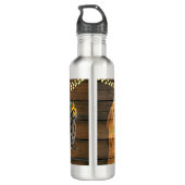 Bouteille D'eau Botte de cowboy Rustique Cheval tournesol Wagon (Dos)