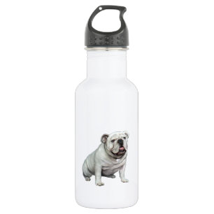 Bouteille D'eau Bouledogue Anglais - Blanc 1