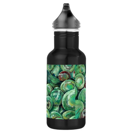 Bouteille D'eau Boules de Noël vertes (Droite)