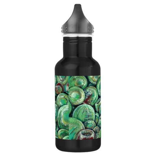 Bouteille D'eau Boules de Noël vertes (Gauche)